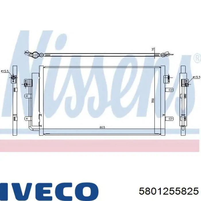 5801255825 Iveco Radiador de aparelho de ar condicionado