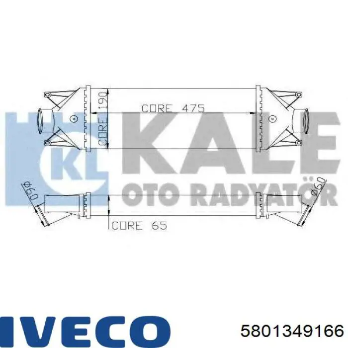 Radiador de intercooler 5801349166 Iveco