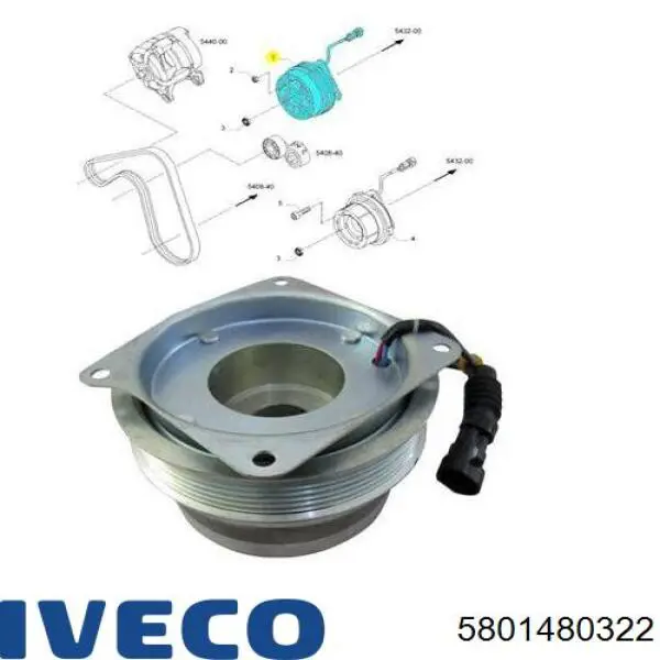 5801480322 Iveco Acoplamento viscoso de ventilador de esfriamento