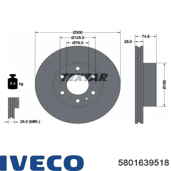 Compre 5801639518 Iveco Disco do freio dianteiro