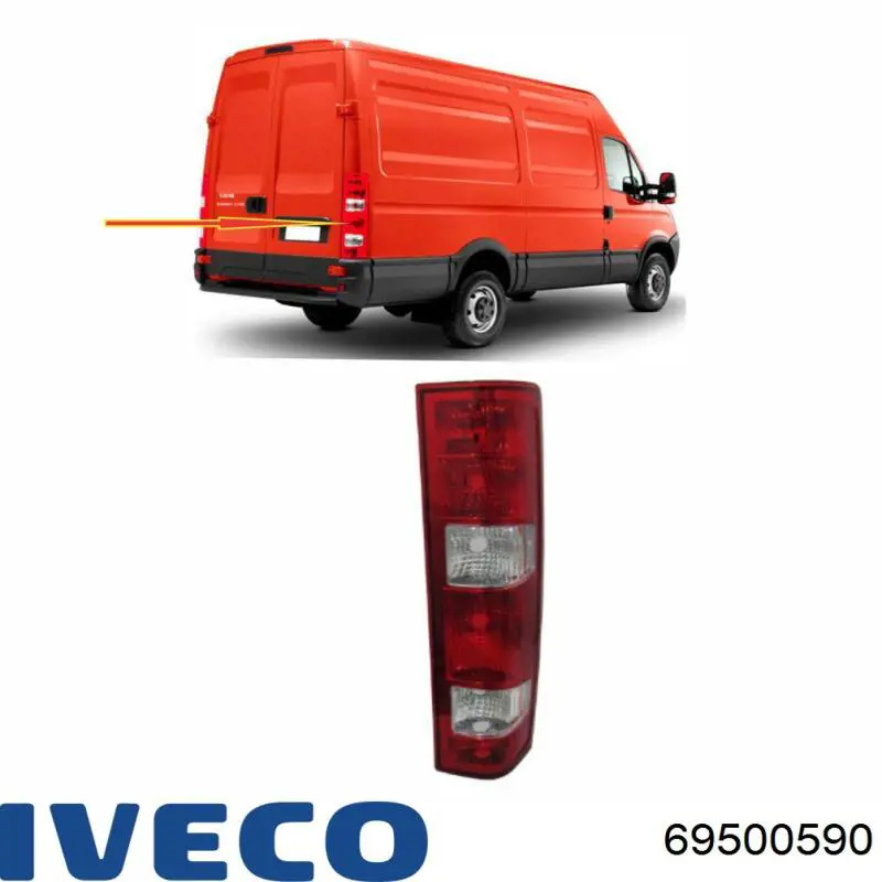 69500590 Iveco Lanterna traseira direita