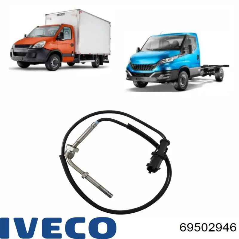 69502946 Iveco Sensor de temperatura dos gases de escape (GE), até o catalisador