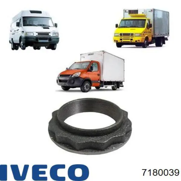 Porca de cubo traseiro 7180039 Iveco