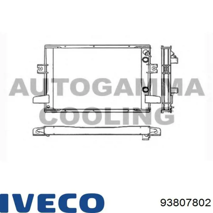 Radiador de esfriamento de motor 93807802 Iveco