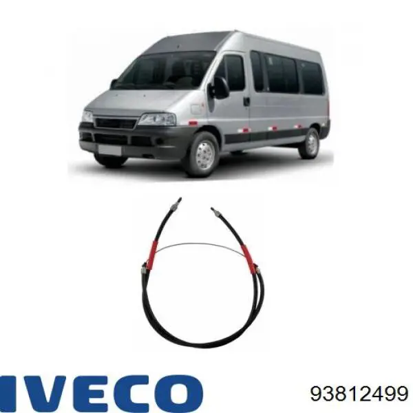 93812499 Iveco Cabo traseiro direito/esquerdo do freio de estacionamento