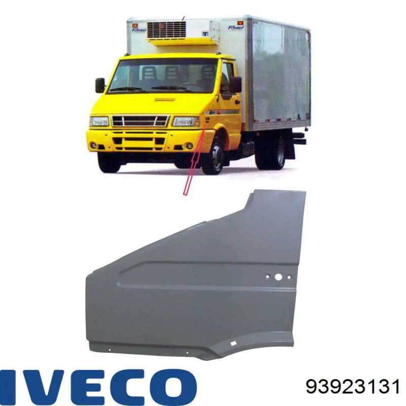  Pára-lama dianteiro esquerdo Iveco Daily I-II сaixa (1978 - 1999) I-II