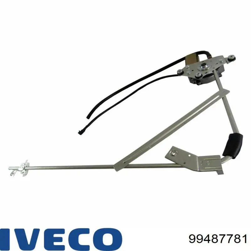 Mecanismo de acionamento de vidro da porta dianteira esquerda 99487781 Iveco