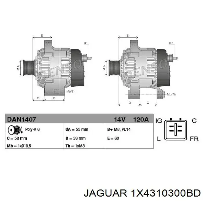 Compre 1X4310300BD Jaguar Gerador