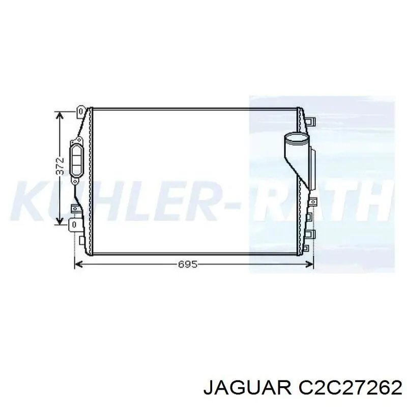C2Z31092 Jaguar Radiador de intercooler