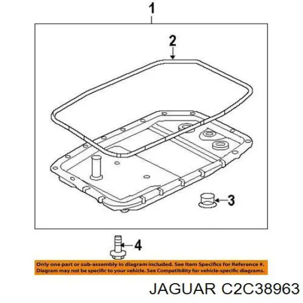 C2C38963 Jaguar Cárter da Caixa Automática de Mudança