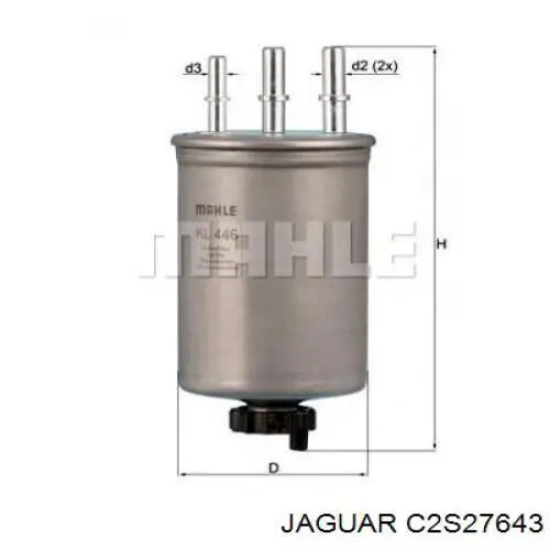 C2S27643 Jaguar Filtro de combustível