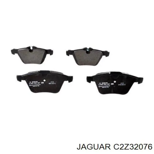 Sapatas do freio dianteiras de disco C2Z32076 Jaguar
