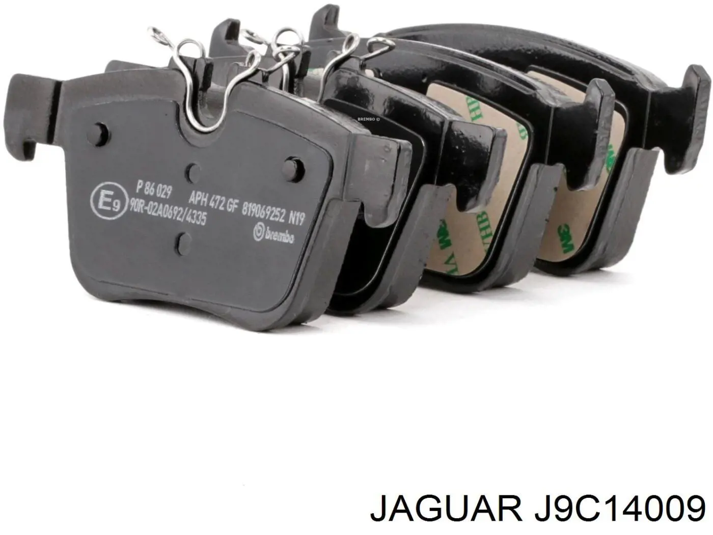 J9C14009 Jaguar Sapatas do freio traseiras de disco