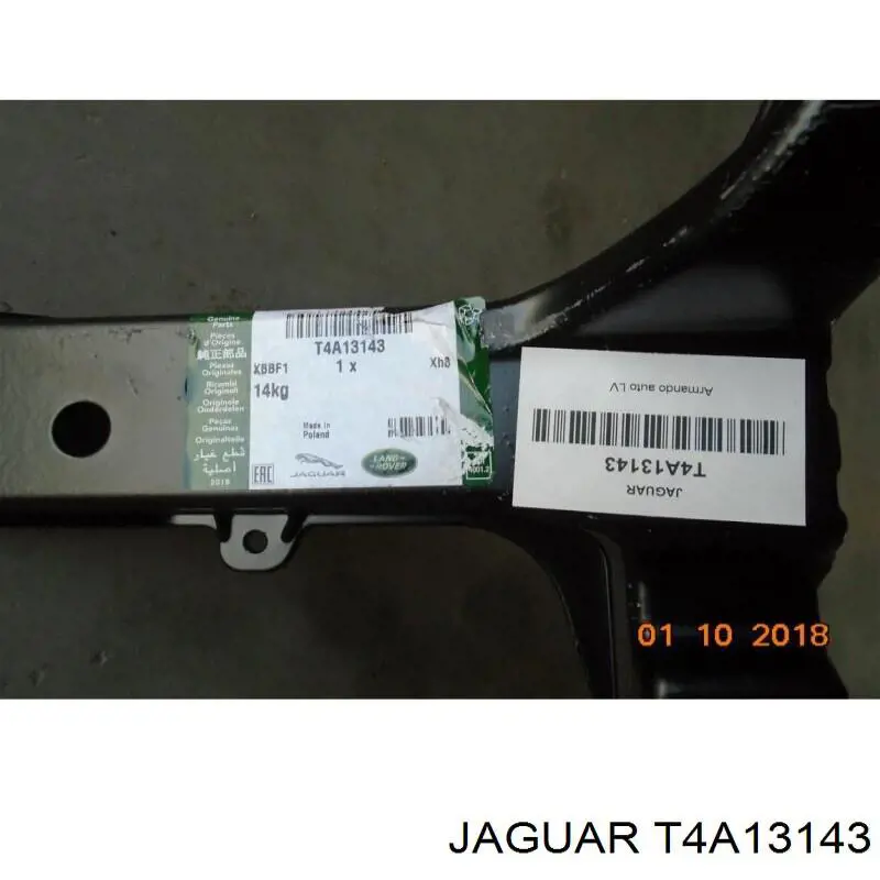 T4A13143 Jaguar Suporte superior do radiador (painel de montagem de fixação das luzes)