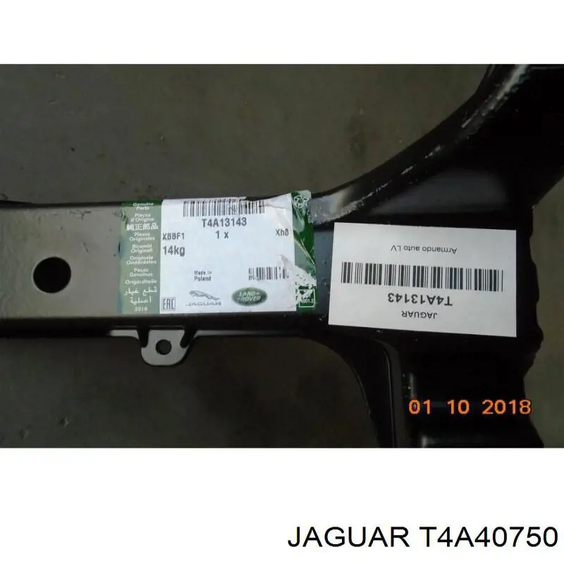 T4A40750 Jaguar Suporte superior do radiador (painel de montagem de fixação das luzes)