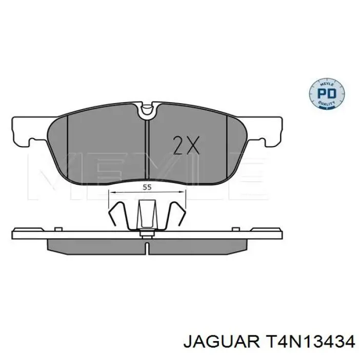 T4N13434 Jaguar Sapatas do freio dianteiras de disco