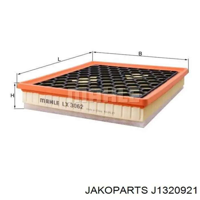 Compre J1320921 Jakoparts Filtro de ar
