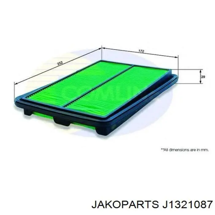 Compre J1321087 Jakoparts Filtro de ar