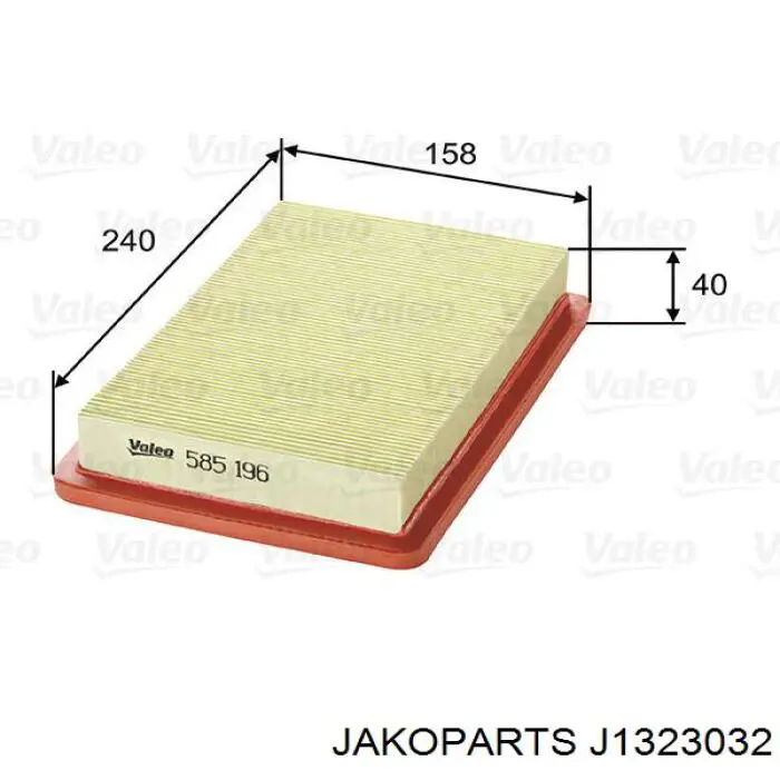 Compre J1323032 Jakoparts Filtro de ar