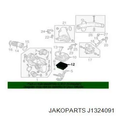 Filtro de ar Jakoparts J1324091 preço, a partir de 19,33 USD