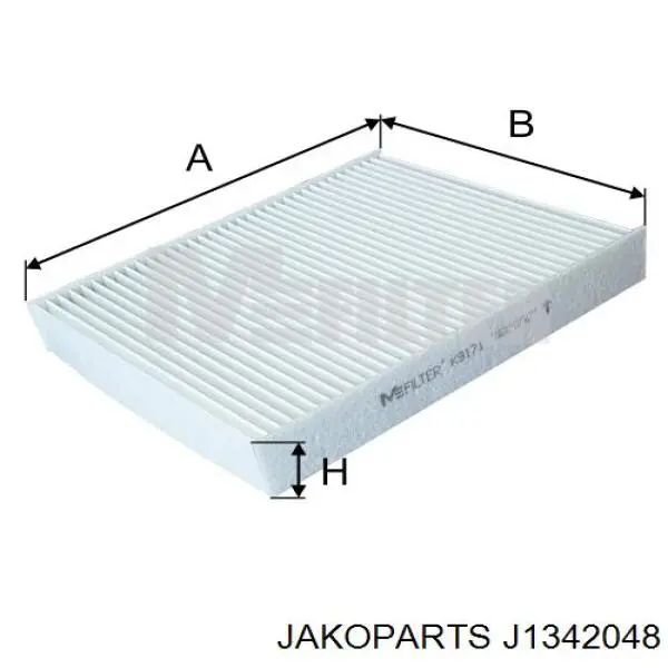 Filtro de salão Jakoparts J1342048 preço, a partir de 9,32 USD