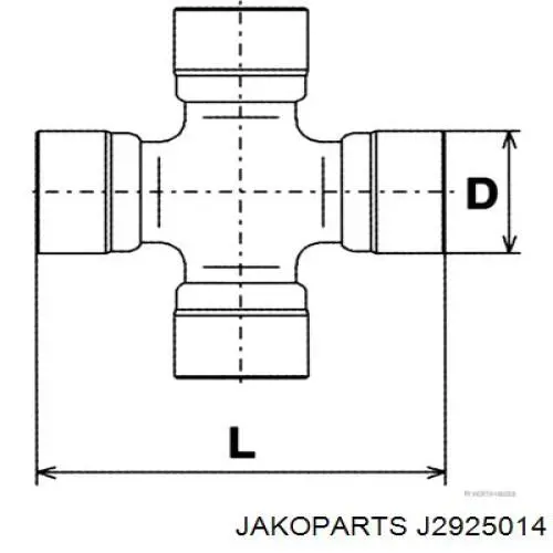 Compre J2925014 Jakoparts Cruzeta da junta universal traseira