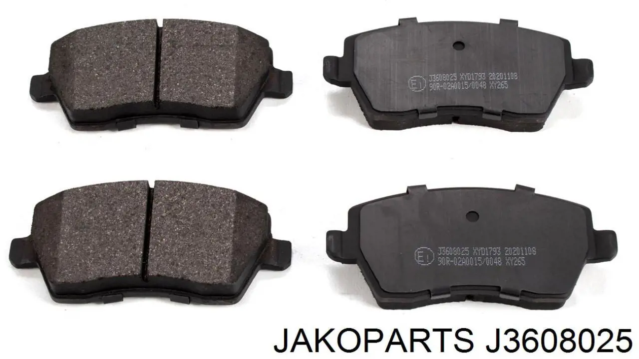 Compre J3608025 Jakoparts Sapatas do freio dianteiras de disco