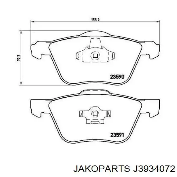 Compre J3934072 Jakoparts Cabo do freio de estacionamento traseiro direito