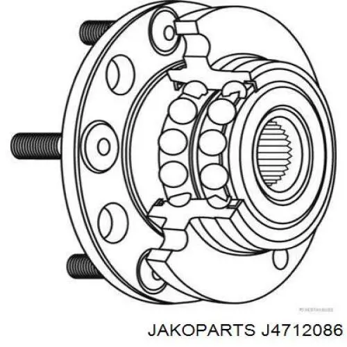 Compre J4712086 Jakoparts Cubo traseiro