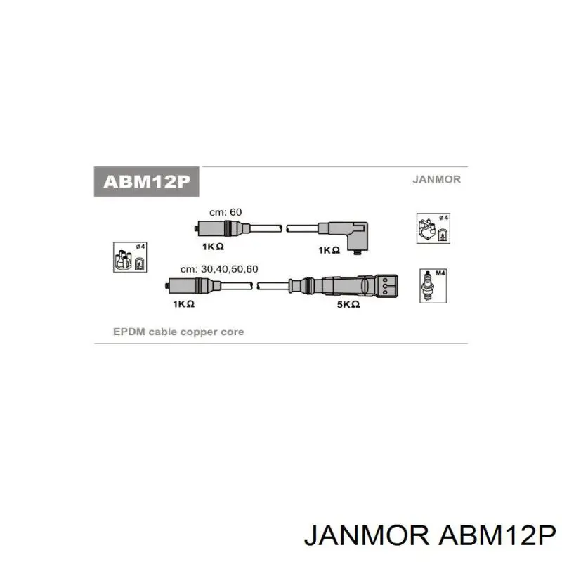 Fios de alta voltagem, kit Janmor ABM12P preço, a partir de 52,36 USD