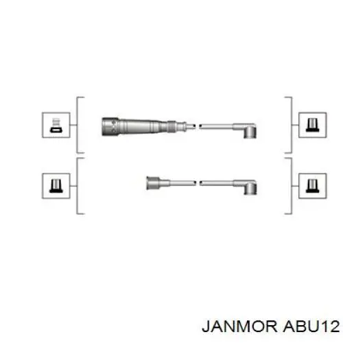 Fios de alta voltagem, kit Janmor ABU12 preço, a partir de 52,36 USD