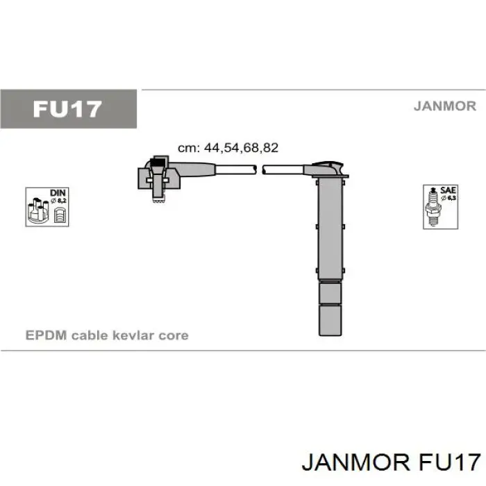 Compre FU17 Janmor Fios de alta voltagem, kit