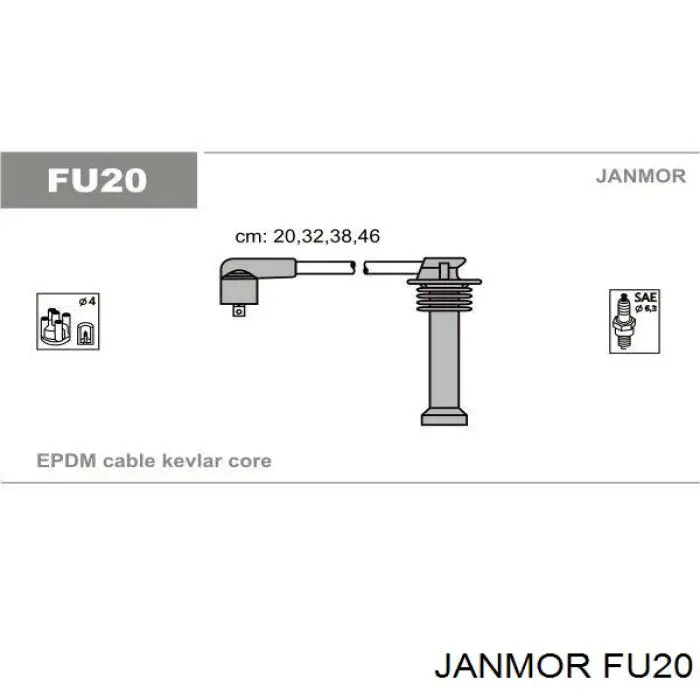 Compre FU20 Janmor Fios de alta voltagem, kit