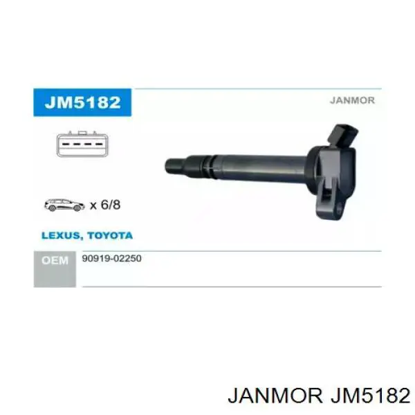 Bobina de ignição JM5182 Janmor