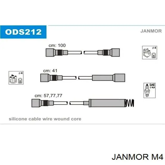 Fios de alta voltagem, kit Janmor M4 preço, a partir de 95,49 USD