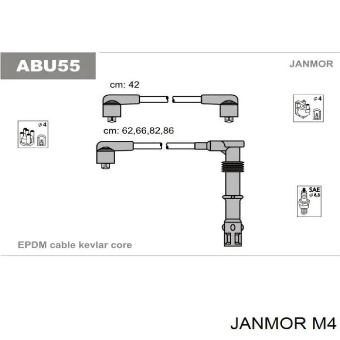 Compre M4 Janmor Fios de alta voltagem, kit