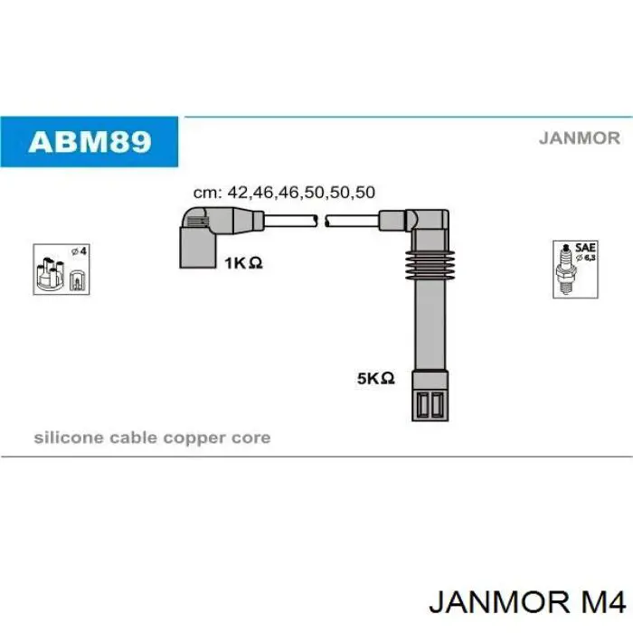 Compre M4 Janmor Fios de alta voltagem, kit