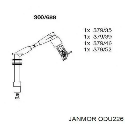 Fios de alta voltagem, kit Janmor ODU226 preço, a partir de 34,69 USD