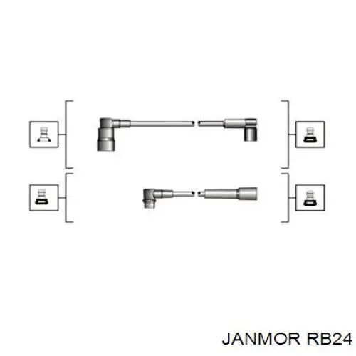 Fios de alta voltagem, kit Janmor RB24 preço, a partir de 36,57 USD