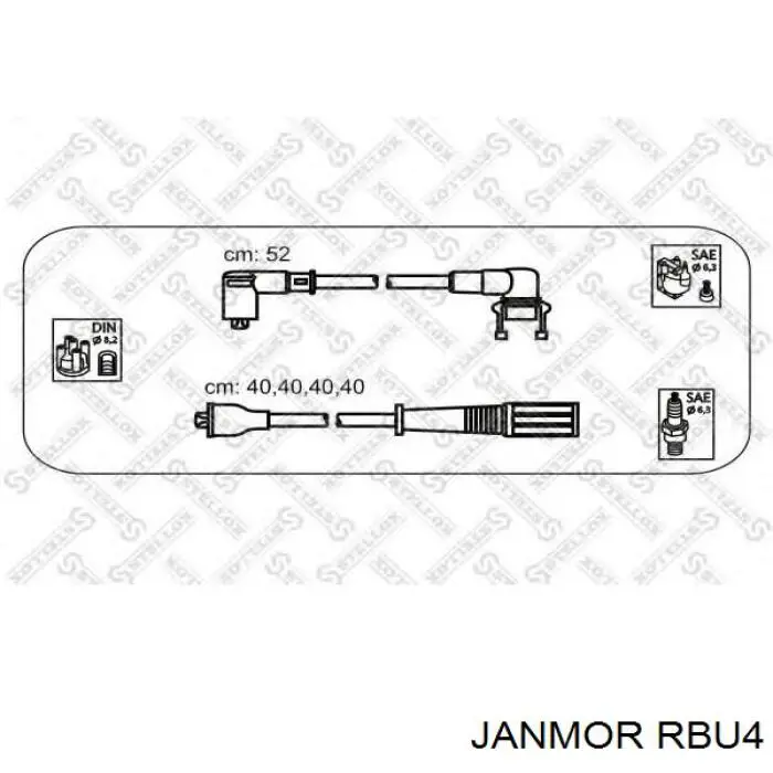 Compre RBU4 Janmor Fios de alta voltagem, kit