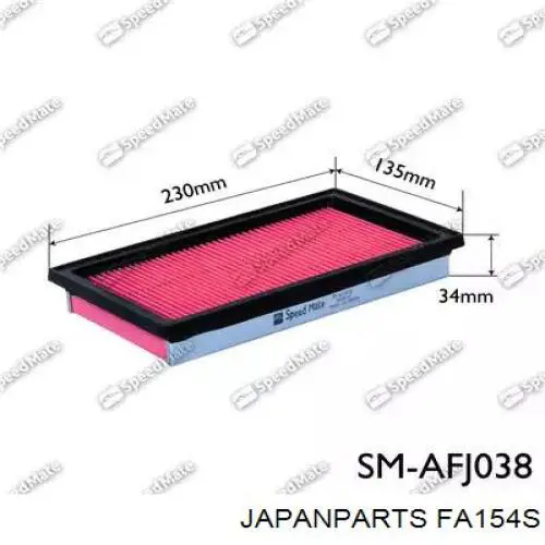 Compre FA154S Japan Parts Filtro de ar
