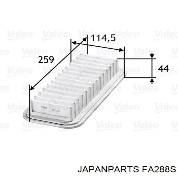 Compre FA288S Japan Parts Filtro de ar