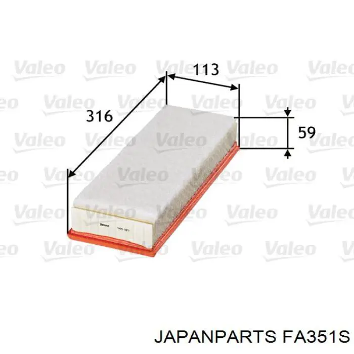 Compre FA351S Japan Parts Filtro de ar
