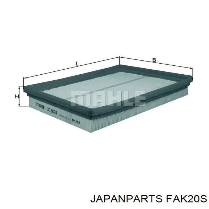 Compre FAK20S Japan Parts Filtro de ar