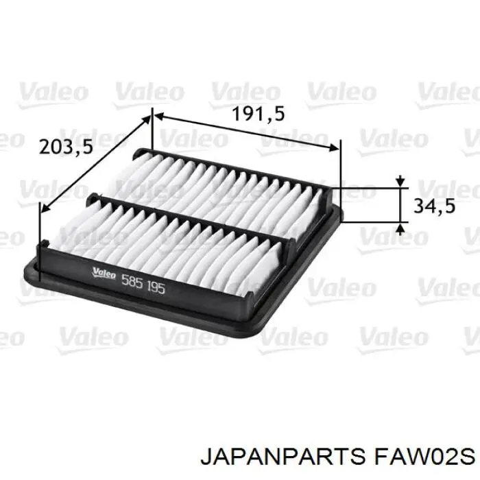 Compre FAW02S Japan Parts Filtro de ar