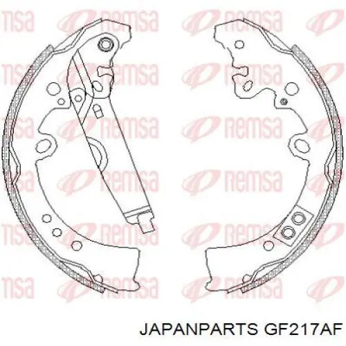 Compre GF217AF Japan Parts Sapatas do freio traseiras de tambor