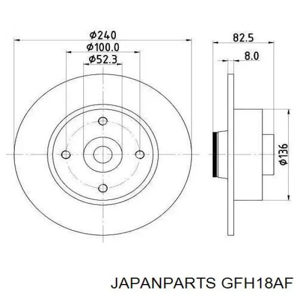 Sapatas do freio traseiras de tambor Japan Parts GFH18AF preço, a partir de 36,40 USD