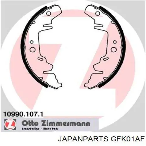 Compre GFK01AF Japan Parts Sapatas do freio traseiras de tambor