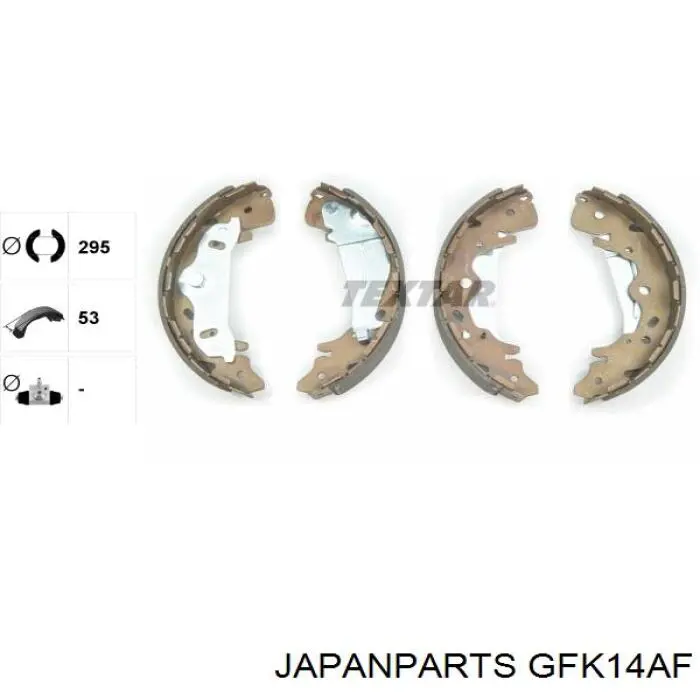 Sapatas do freio traseiras de tambor Japan Parts GFK14AF preço, a partir de 77,70 USD