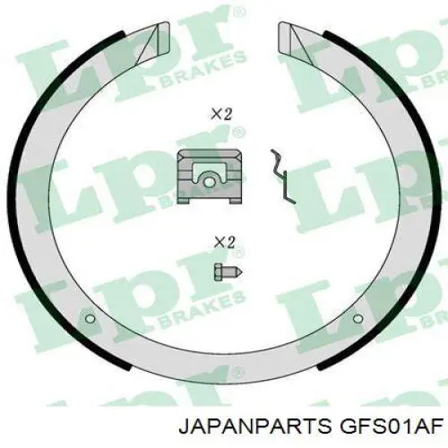 Sapatas do freio de estacionamento Japan Parts GFS01AF preço, a partir de 44,07 USD